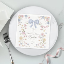 Baptême chrétien de fille Pastel Arc Fleur sauvage