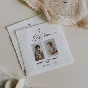 Serviette En Papier Baptême conjoint 2 photo