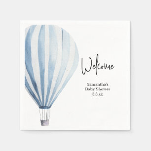 Serviette En Papier Baptême de bébé montgolfière chaude