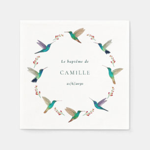 Serviette En Papier Baptême de colibri