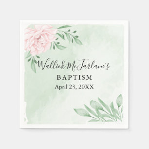 Serviette En Papier Baptême du feuillage rose Eucalyptus