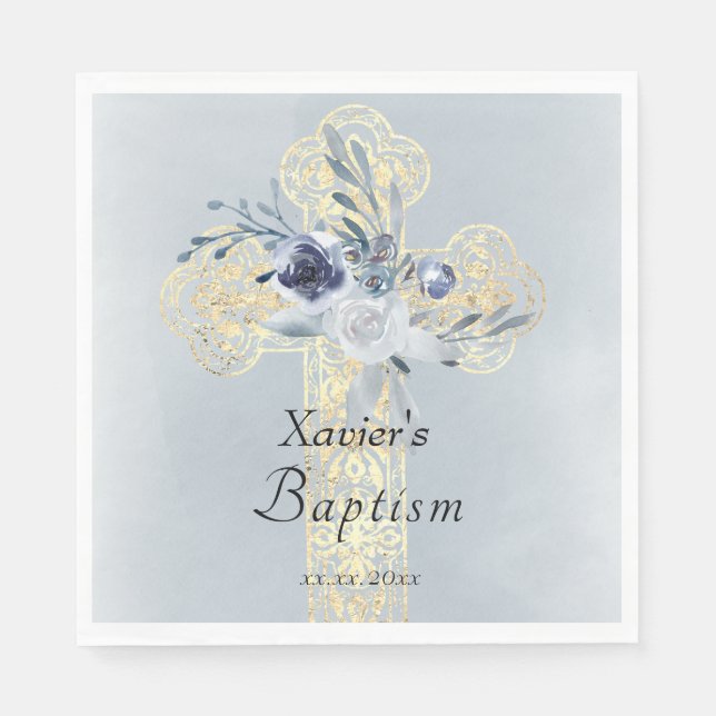 Serviette En Papier Baptism Holy Cross (Devant)