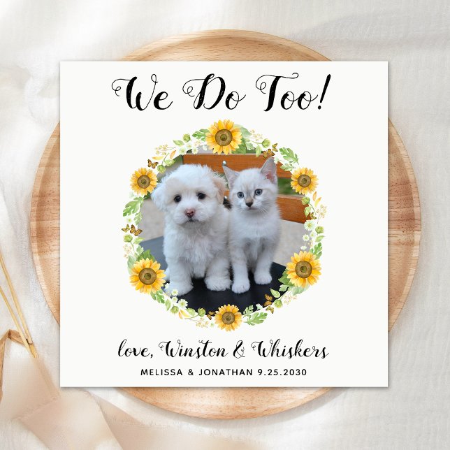 Serviette En Papier Bar à cocktails personnalisé Mariage chien (Créateur téléchargé)