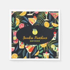 Serviette En Papier Bar à cocktails Professional | Orange frais