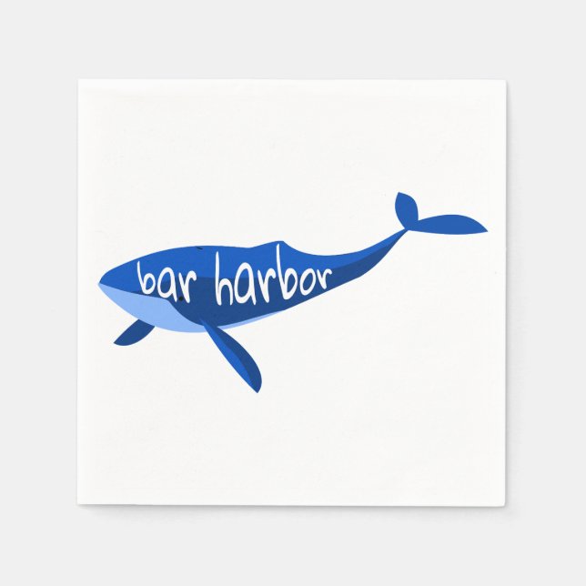 Serviette En Papier Bar Harbour Maine Whale (Devant)