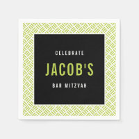 BAR MITZVAH moderne grille métallique chaux noir