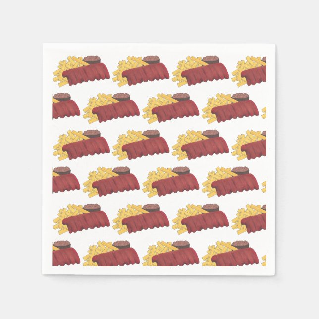 Serviette En Papier Barbecue Barbecue Barbecue Rib Cookoff (Devant)