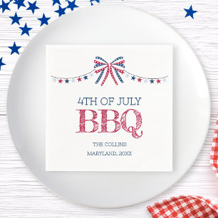 Serviette En Papier Barbecue patriotique 4 juillet BBQ Summer Party