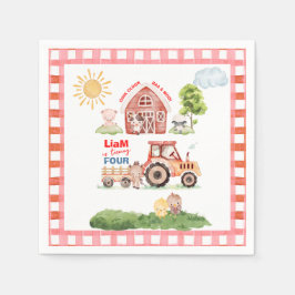 Serviette En Papier Barnyard Fun Any Age Birthday