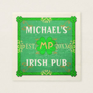 Serviette En Papier Barre à la maison personnalisable : Pub irlandais