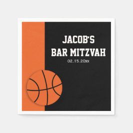 Serviette En Papier Barre de basket Mitzvah Personnalisé