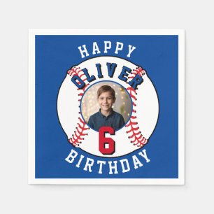 Serviette En Papier Baseball Ball Kids Photo Anniversaire