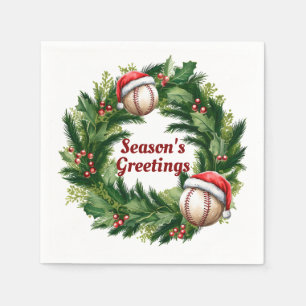 Serviette En Papier Baseball Casquette père Noël personnalisable