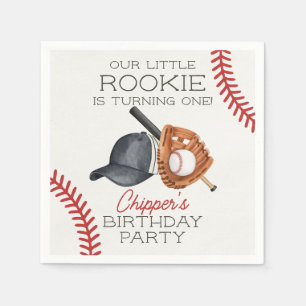 Serviette En Papier Baseball Little Rookie Home Run Anniversaire