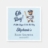 Baseball Oh Boy Baby shower mignonne Ours