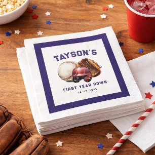 Serviette En Papier Baseball Première Année 1er Anniversaire