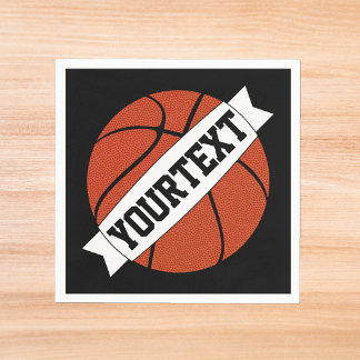 Serviette En Papier Basket-ball Party Personnalisé Nom de l'équipe ou 