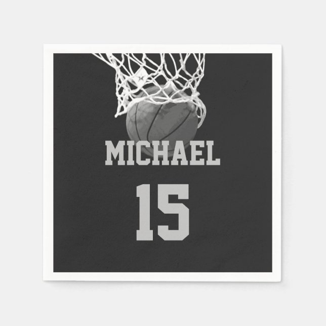 Serviette En Papier Basket-ball Votre nom (Devant)