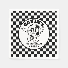 Serviette En Papier Basket Retro Personnalisé Anniversaire Fête Cute
