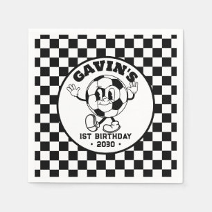 Serviette En Papier Basket Retro Personnalisé Anniversaire Fête Cute
