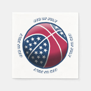 Serviette En Papier Basketball du 4 juillet
