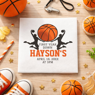 Serviette En Papier Basketball première année bas 1er anniversaire