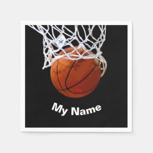 Serviette En Papier Basketball Votre Nom Personnalisé