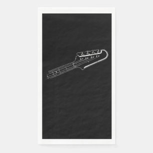 Serviette En Papier Bass Player Bass Guitar Musical Design