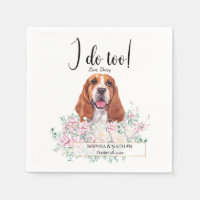 Basset Hound Chien Mariage Cocktail Napkins