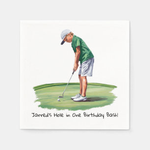 Serviette En Papier Bassin d'anniversaire sur le vert