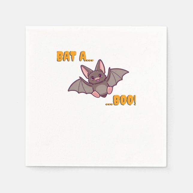 Serviette En Papier Bat A Bote Cute Bat (Devant)