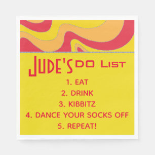 Serviette En Papier Bat Bar Mitzvah Silvery Waves Naples