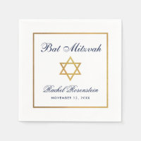 Bat mitzvah Bleu Blanc Or