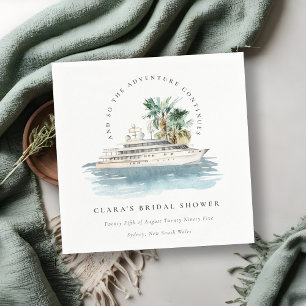 Serviette En Papier Bateau de croisière Dusky Palm Seascape Fête des m