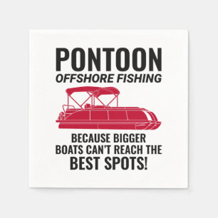 Serviette En Papier Bateau Pontoon Capitaine Pontooning Pêche