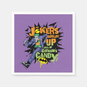 Serviette En Papier Batman Joker's Goblin' Up All of Gotham's Candy