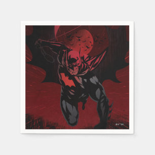 Serviette En Papier Batman Saut Cramoisi