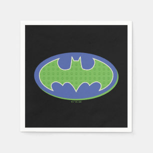 Serviette En Papier Batman Symbole pourpre et vert