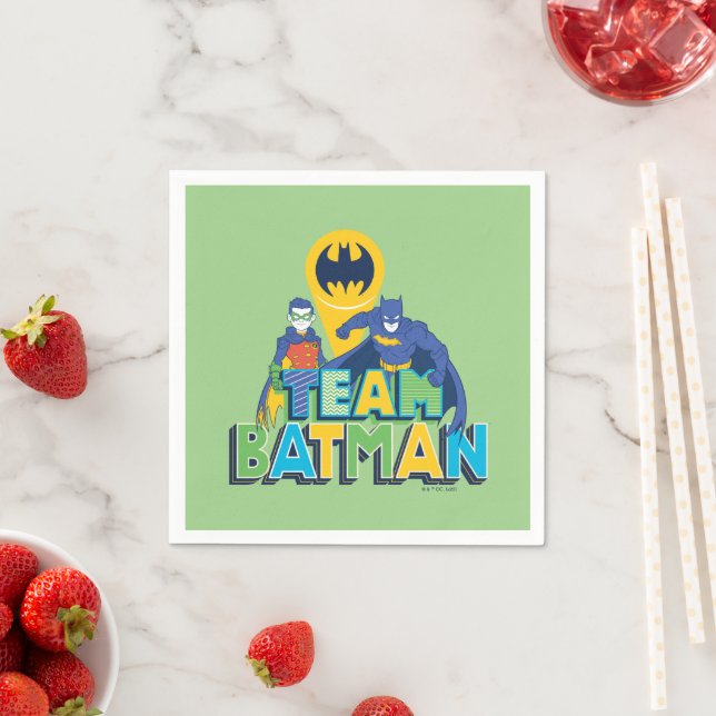 Serviette En Papier Batman | Team Batman & Robin (En situation)