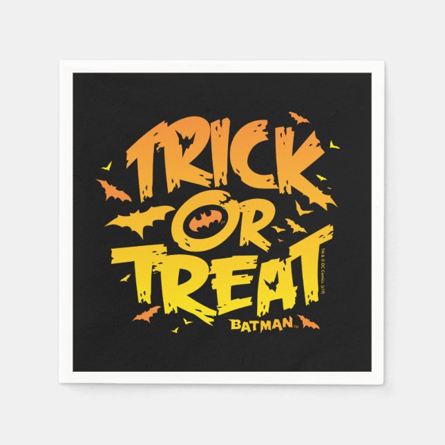 Serviette En Papier Batman | Tricoter ou traiter (Devant)