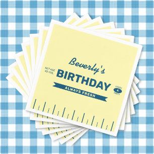 Serviette En Papier Bâton de beurre rétro Fête d'anniversaire personna