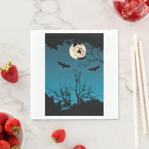Serviette En Papier Bats Et Papier Pleine lune