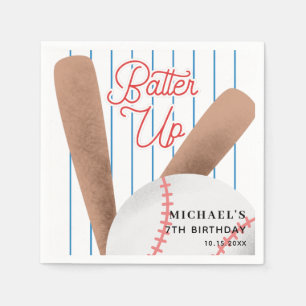 Serviette En Papier Batte Up Baseball Thème Anniversaire