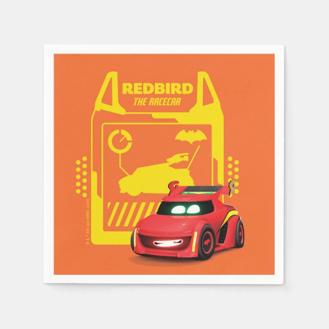 Serviette En Papier Batwheel™ Redbird - Le Racecar (Devant)
