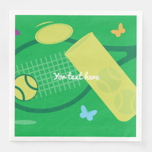 Serviette En Papier BBQ de raquette et de boule de tennis ou partie