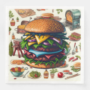 Serviette En Papier BBQ Grillades Papier Dîner