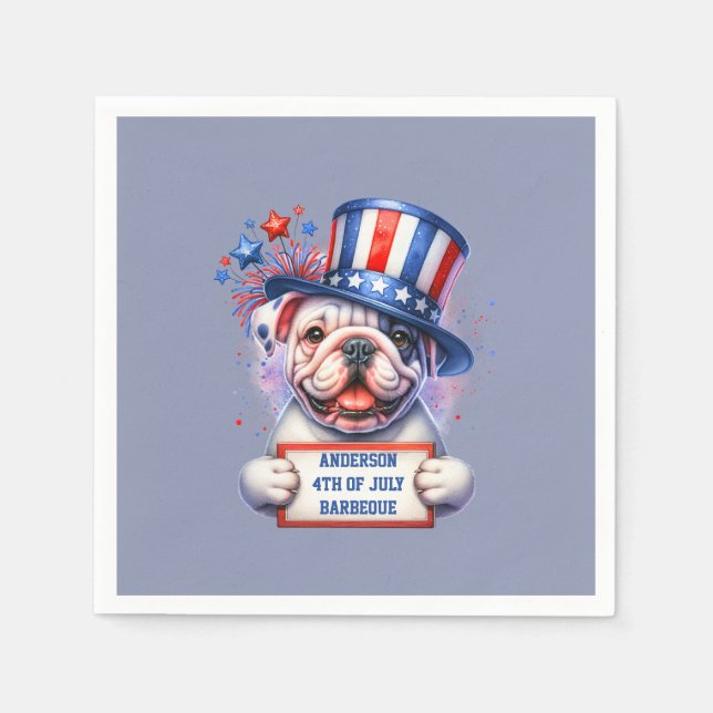 Serviette En Papier BBQ Patriotique (Devant)