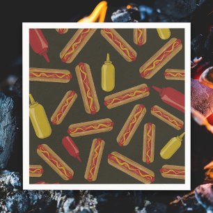 Serviette En Papier BBQ pour chien chaud