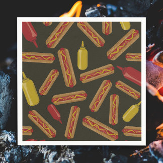 Serviette En Papier BBQ pour chien chaud