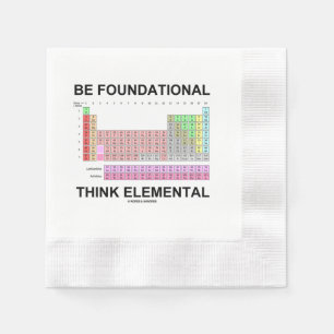 Serviette En Papier Be Foundational Think Élémental (Table périodique)